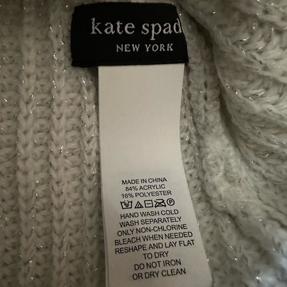 KATE SPADE Ivory winter hat OS - Picture 2 of 3